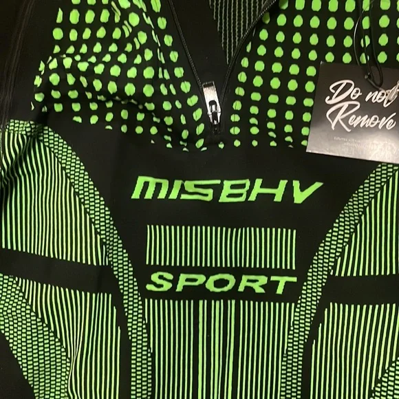 MISBHV Sport Women's Green and Black Jacket - Picture 3 of 5